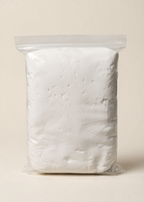 White paper clay in sealed bag