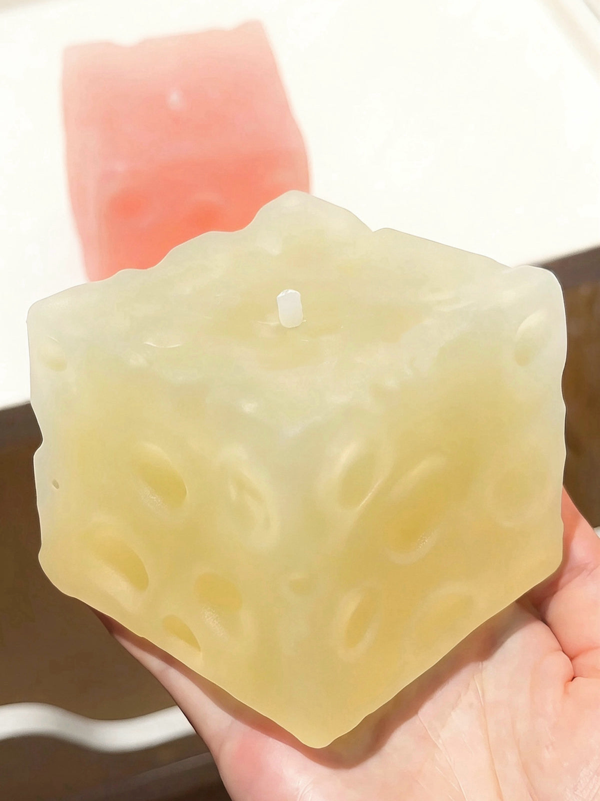 Ice-Skin Big Cheese Squishy Ball | Handmade | Vaseline Core | 7cm
