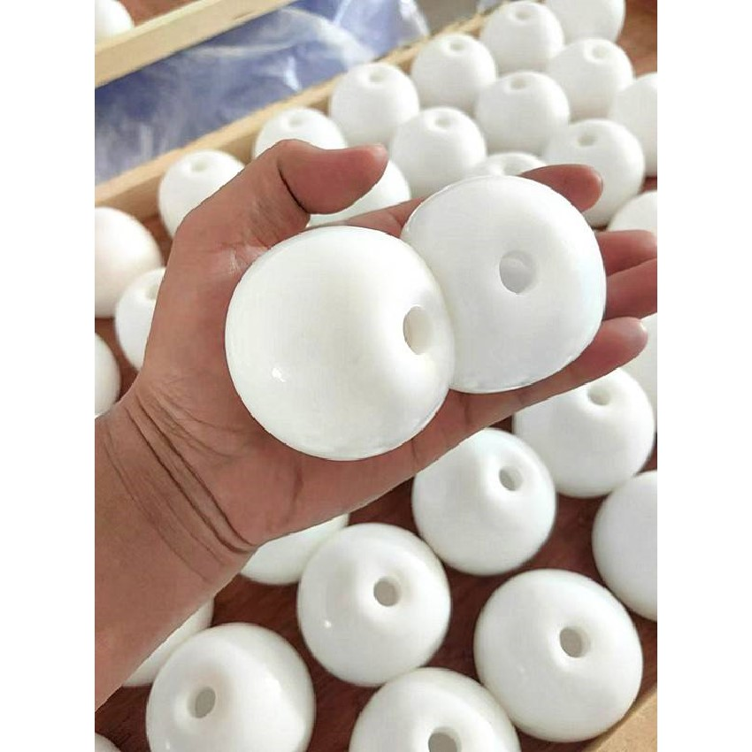 6cm White Ball Skin + Plugs (5 pcs)
